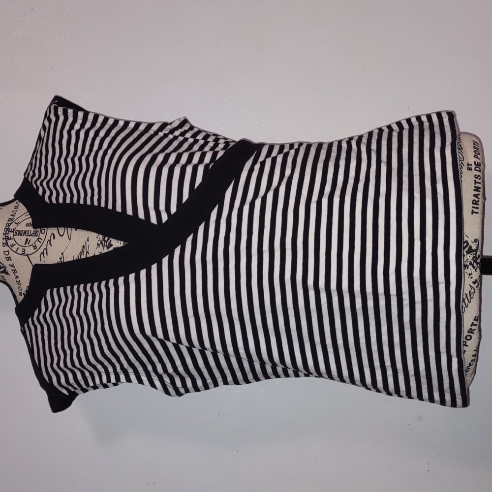Axcess Sleeveless Stripe Tops  Size L Pullover Stretch